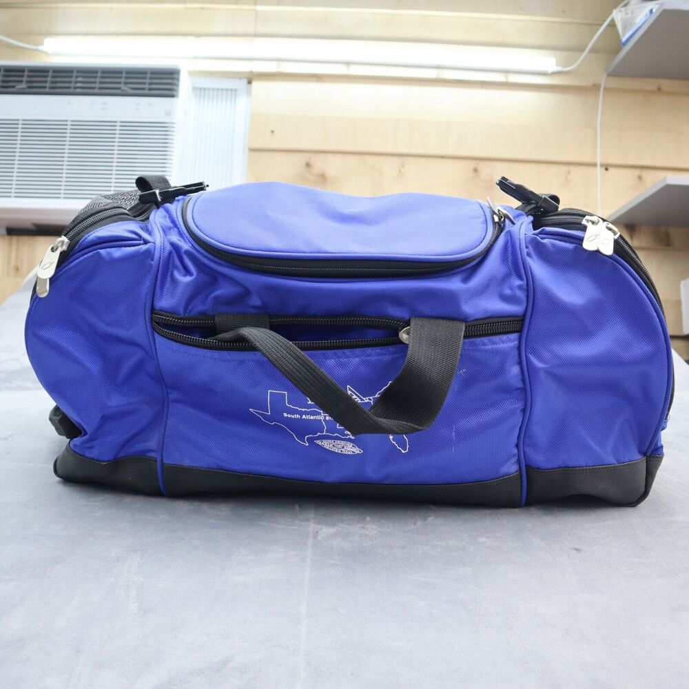 Union Label Trades Council Allied Printing Houston Texas Duffle Gym Bag Blue